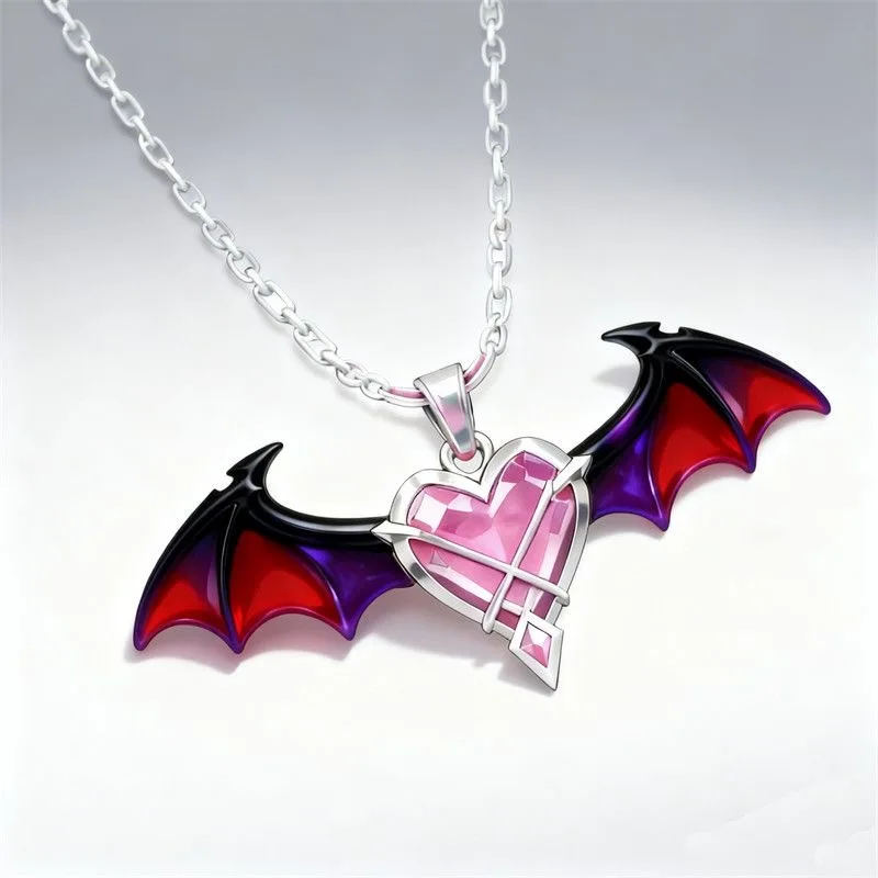 Genshin Impact Anime Peripheral Necklace Durin Necklace Demon Dragon Love Demon Wings Pendant Game Peripheral Pendant Toy Gift - Image 4