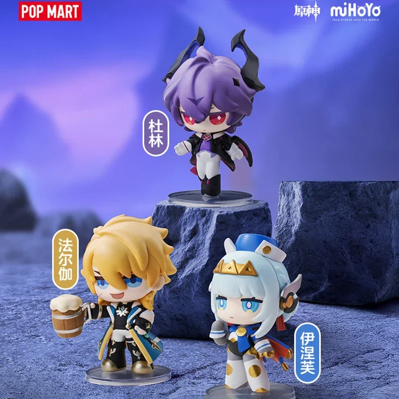 POPMART Genshin Impact New Year Gathering Q Version Series Blind Box Mystery Box Guess Bag Toys Doll Cute Anime Figure Desktop