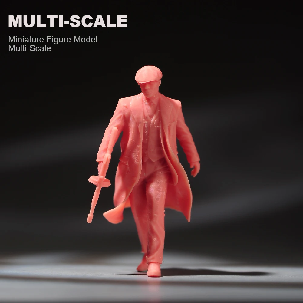 Miniature 1/18 1/24 1/43 1/64 1/87 Gangster Man Wearing Duckbill Hat Holding Gun Painted Figure Model Toys Mini Scene Props - Image 11