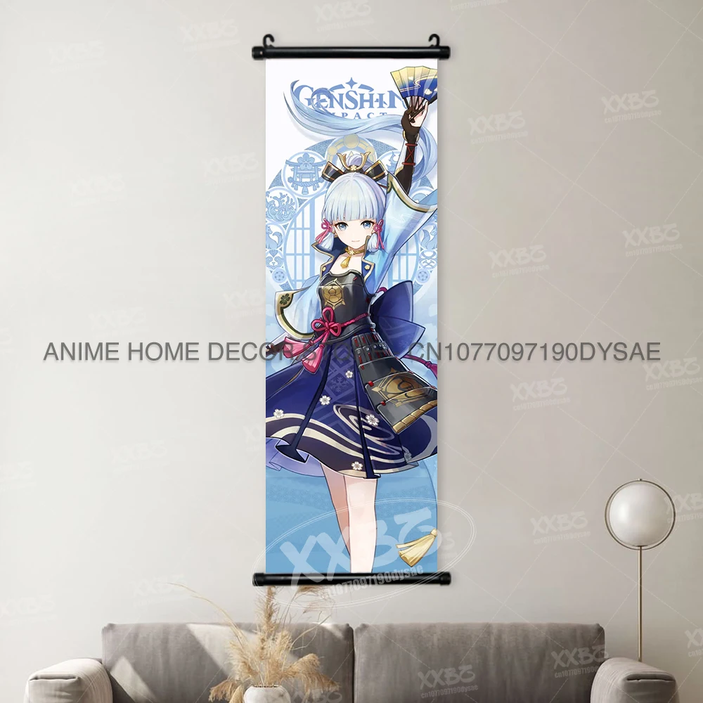 Genshin Impact Poster Arataki Itto Scroll Decorative Picture Barbara Home Decor Sucrose Wall Art Kamizato Ayato Hanging Painting - Image 41