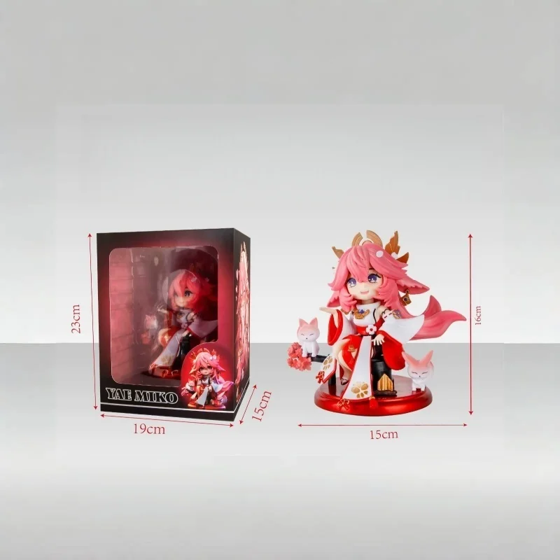 Cute Genshin Impact Figure Figurine Yae Miko Ganyu Hu Tao PVC Model Art Craft Desk Decor Ornament Gift - Image 4