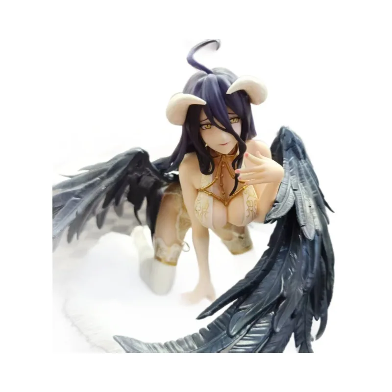 New Doll Model Overlord Anime Girl Figures Kneeling Posture 15cm Albedo Action Figure Figurines Car Decoration Gifts Kids Toys - Image 6