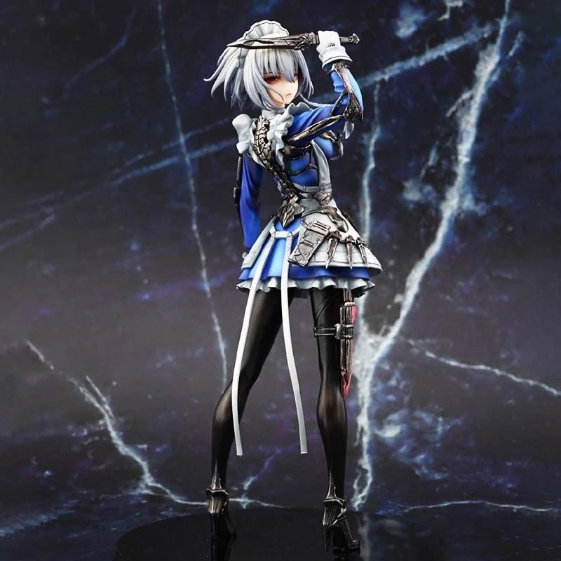 Touhou Project game character Izayoi Sakuya figure, short-haired, throwing knife maid anime GK model decoration - Image 3