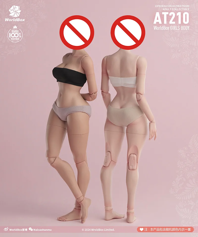 in Stock Worldbox AT210 1/6 Wasp Waist Full Buttock Joint Body 27cm Female Soldier Super Flexible Action Figure Body Doll