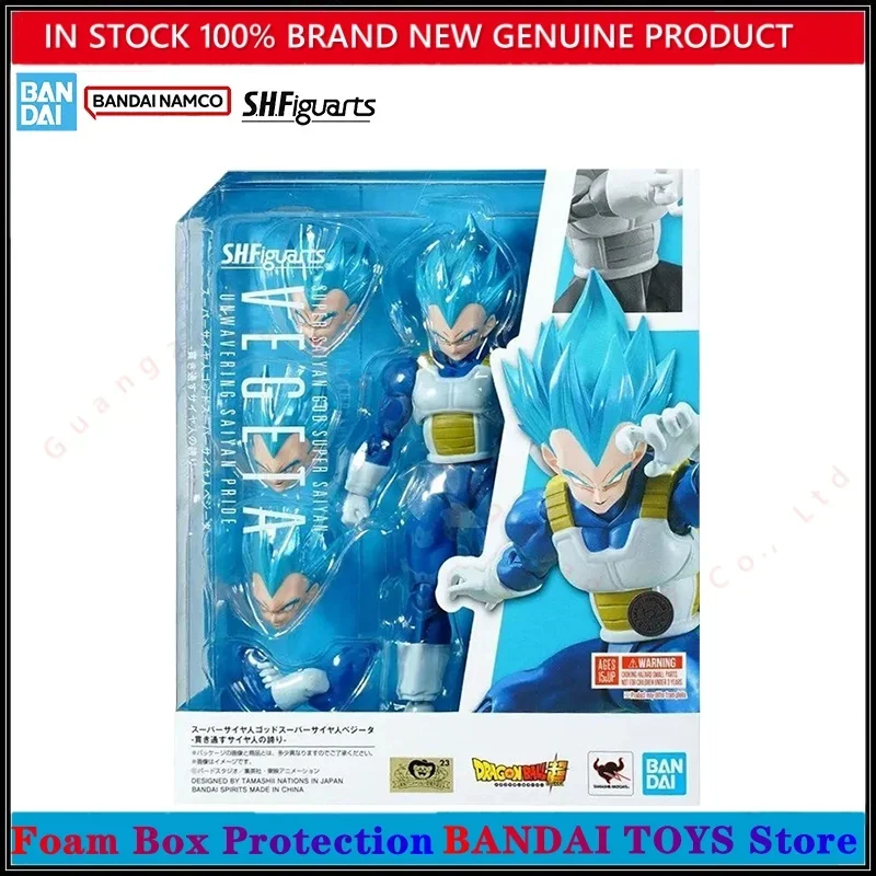 In Stock 100% Original Bandai Dragon Ball Z S.H.Figuarts Super Saiyan God Blue Son Gokou SHF Son Goku Blue Action Figure Model - Image 5