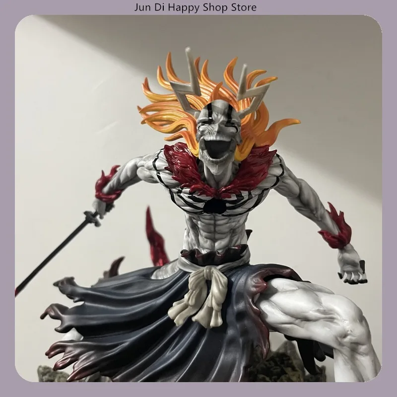Bleach Ichigo Hollowfied Horn & Final Getsuga Tensho 23cm Anime Action Figure Statue Desktop Decoration Gift