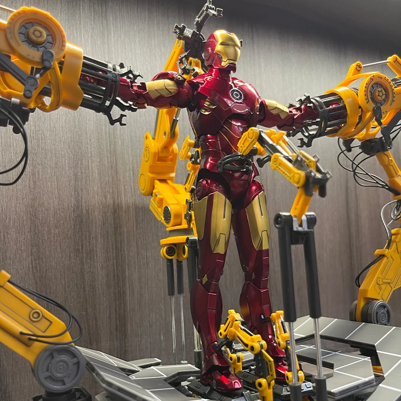 New Original Iron Man Proportion 1/10 Tony Stark Model Action Figure Mk4 Armor Removal Platform Set Collectible Toy In Stock