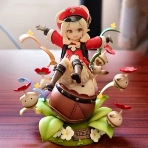 18cm Game Genshin Impact Klee PVC Anime Action Figure Kawaii Car Desktop Decoration Statue Collectible Ornament Model Toys Gifts