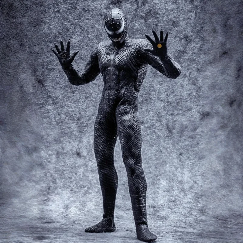 In Stock Venom Spider-Man Symbiotic Variant 1/12 Scale 6in Sawtooth Action Figure Anime Model Trendy Toys Desktop Doll - Image 5