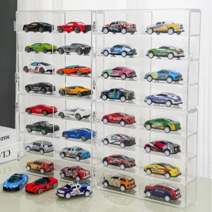 1:64 matchbox wheel toy car display box can hold 32 toy car storage box, transparent display box