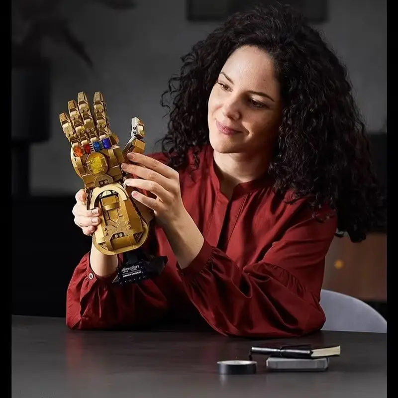 New 32cm Figure Blocks Bricks Toys Iron Man Nano Gauntlet Thanos Infinity  Building Gloves Plastic Iron Man Diy Puzzle Model