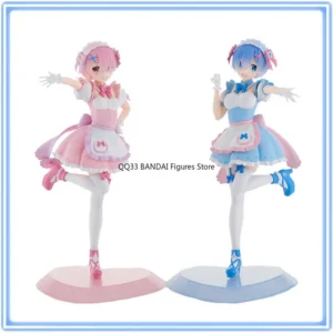 Genuine Original Anime Re:Life in A Different World From Zero Rem&Ram Dream Maid Action Figures Model Desktop Decoration