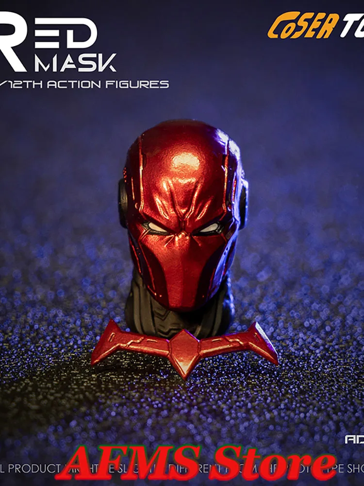 COSER TOYS 1/12 Male Soldier Head Sculpt Red Hood Comics Series Superheroes Head Model Fit 6inch VTOYS Action Figure Body