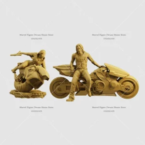 1/64 1/43 1/35 Miniature Scene Doll White Model Un-panited Cyberpunk Johnny Silverhand Motorcycle Mini Female Male Action Figure