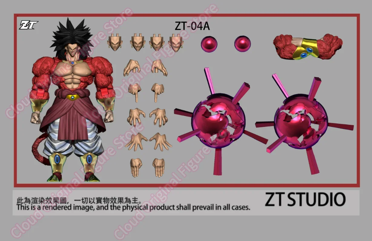 Pre-Sale ZT Studio Dragon Ball SSj4 Broly Normal and Battle Damaged Version Super Special Effects Movable Figure Toys Hobby