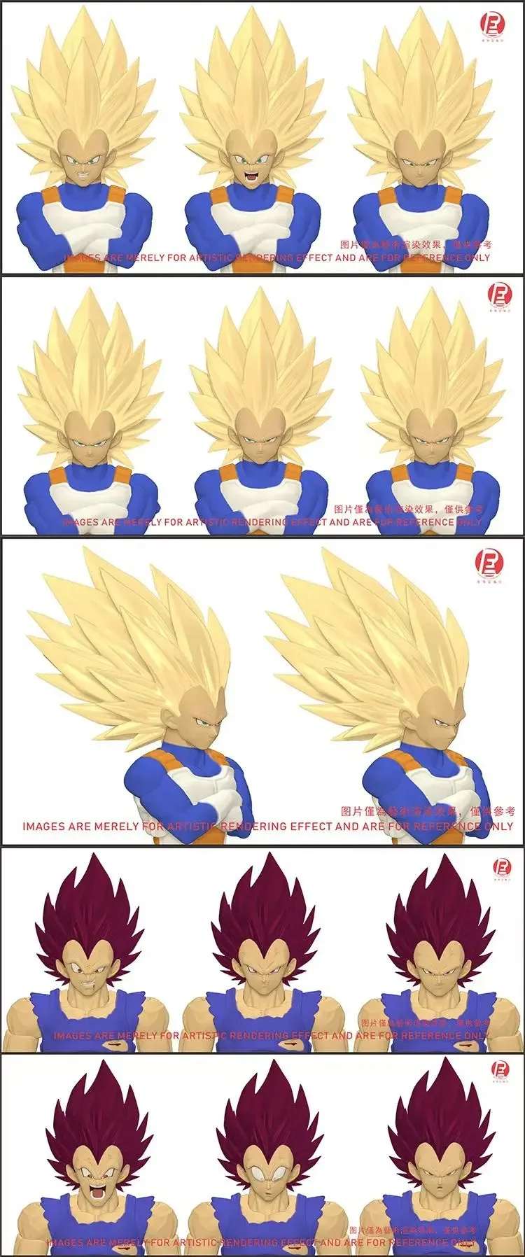 New Product RECUSTOM Studio Dragon Ball Z Destruction God Vegeta Heads Accessories Headsculpt Anime Action Figure Toys Gifts - Image 6