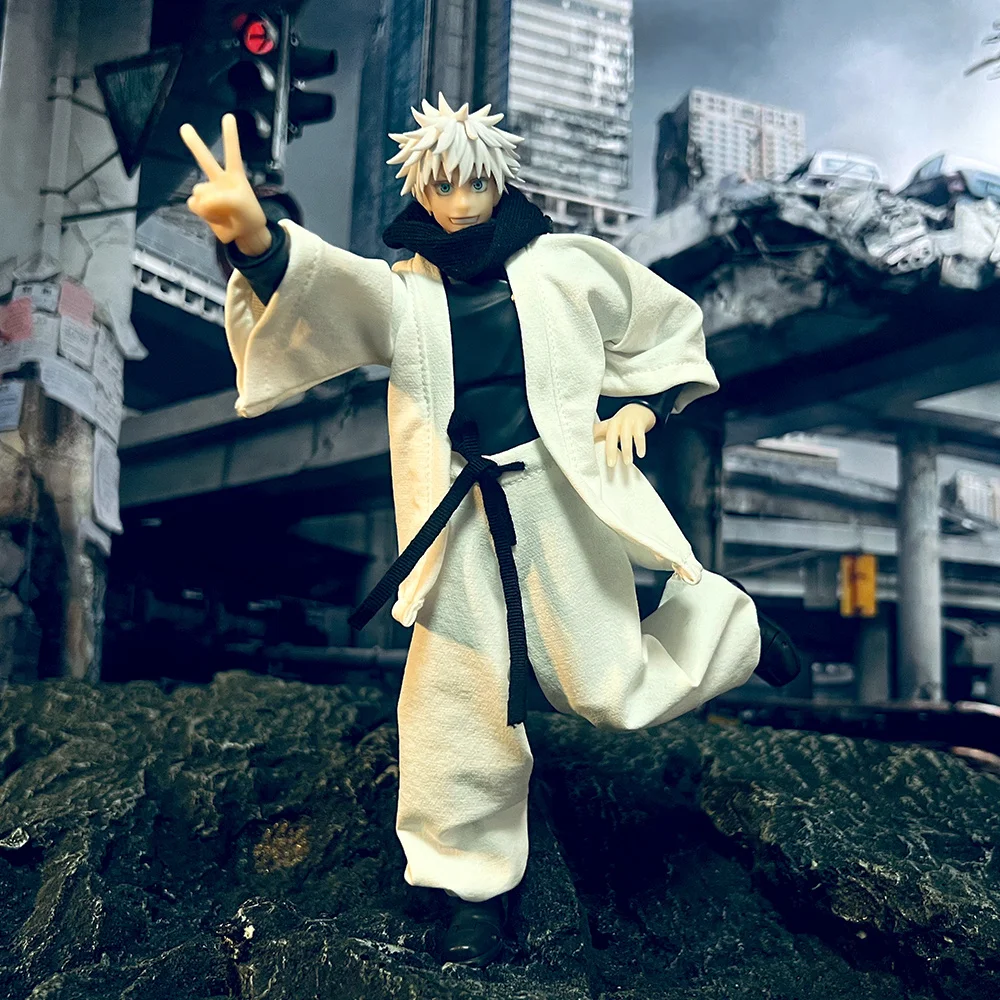 Handmade 1/12 Japanese Anime College Uniform Frock Taoist Robe Combat Clothing Accessories for SHF Romankey Action Figure - Image 3