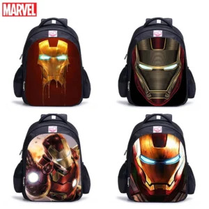 Marvel Avengers Anime Movies Printing Backpack Superhero Iron Man Character Printing Student Waterproof Schoolbag Birthday Gifts