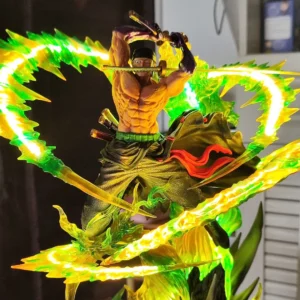 In Stock One Piece Figure Zoro 30cm Figures Roronoa Zoro Figure With Light Standing Model Pvc Collect Ornament Gift Toyson