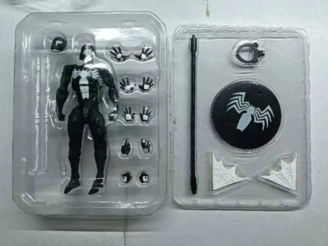 2025 New High Quality Black Neighbor Symbiote Spider Man Black Venom Battle Suit Joint Movable Figurine Ornament Model Gift - Image 6