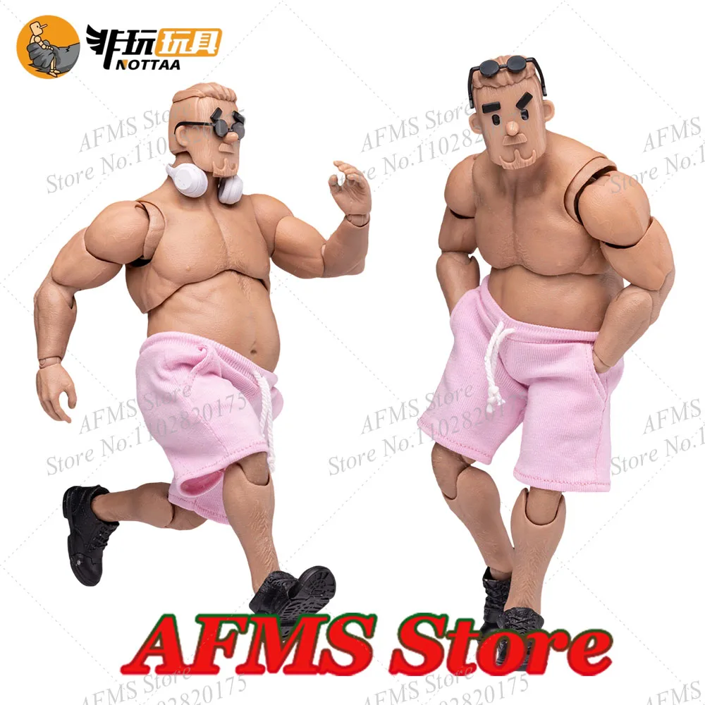 Notaman 1/12 Scale Collectible Figure Sport Middle-Aged Man Fitness Fanatic 17Cm Super Flexible Joint Action Figure Soldier