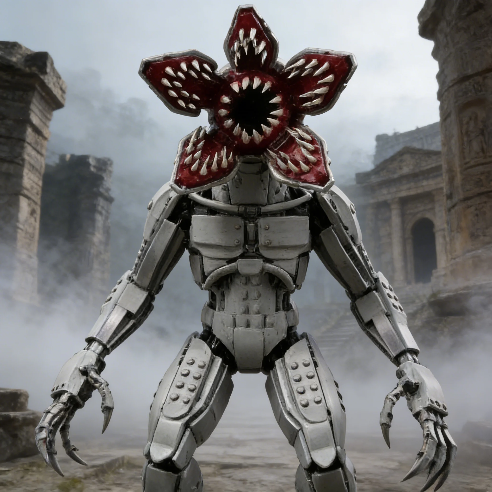 Giant Carnivorous Plant Devil Figure Building Bricks Kit Detailed Model for Desktop Decoration and Collectors