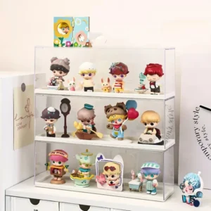 Transparent Acrylic Figurine Display Cabinet - Anti-Dust Storage Box for Blind Boxes Organizer Case for Collectibles