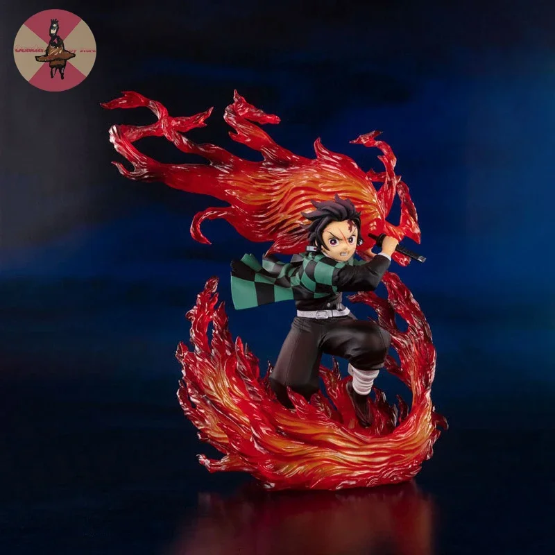 Anime Kimetsu No Yaiba Anime Figure Figuarts Zero Tanjiro Kamado Hinokami Kagura Action Figure Demon Slayer Figurine Model Gifts