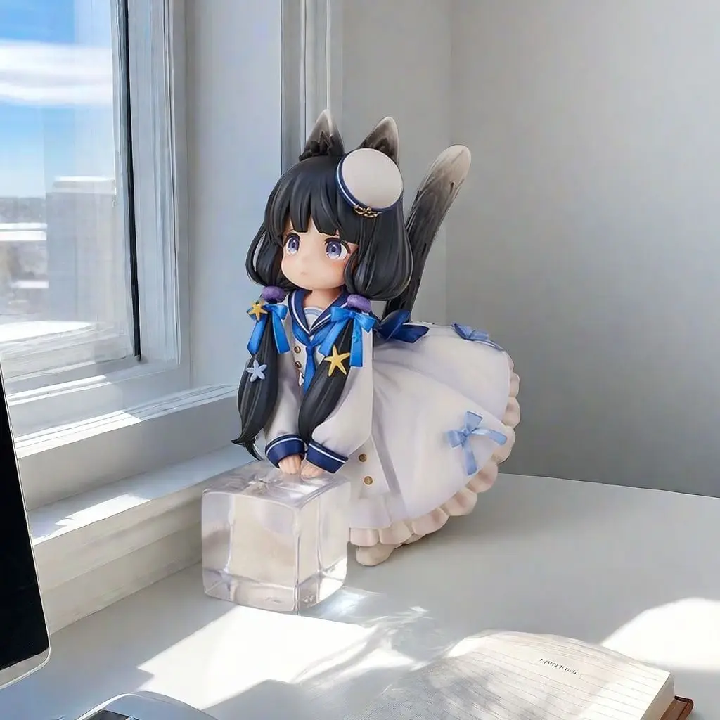 RIBOSE STAR Anime Girl Figure 12cm Cute Tabby Cat Model Tea Time Cat Tea Pot Cat PVC Decoration Model Collection Doll Kids Toys - Image 5