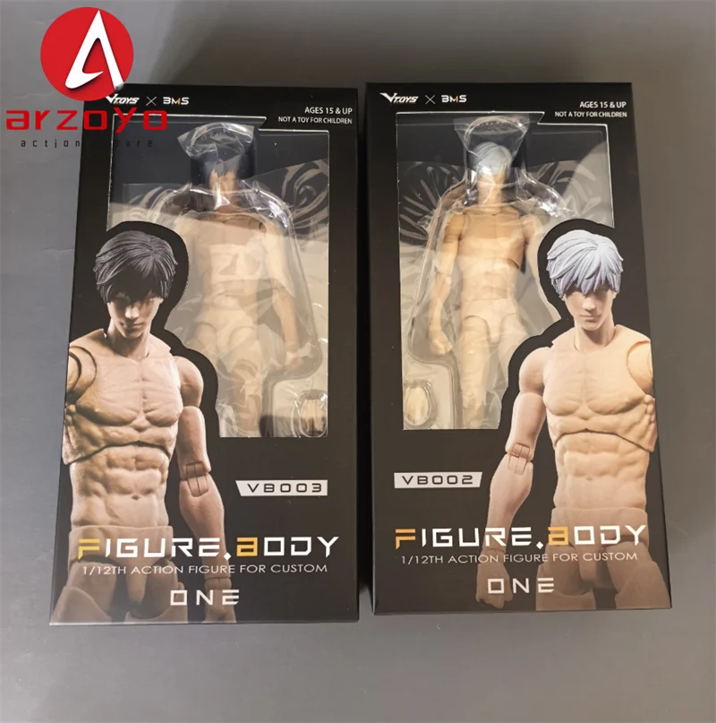 VTOYS X BMS VB002 VB003 1/12 Male Muscle Joint Body White Yellow 16.5cm Super Flexible Action Figure Articulated Model Doll - Image 6