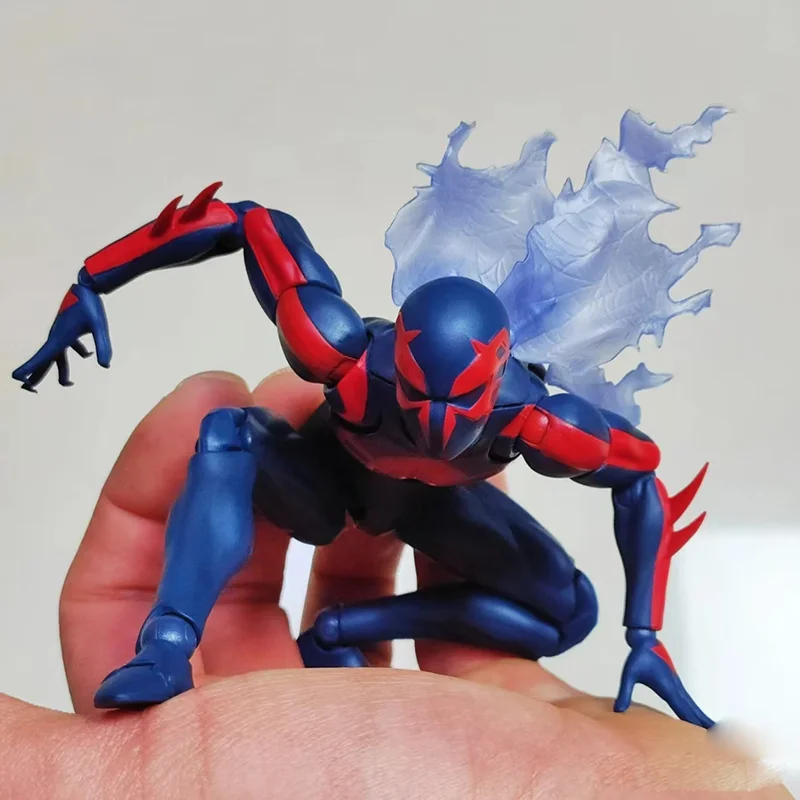 In Stock Mafex 239 Spiderman 2099 Comic Version KO Spiderman Anime Action Figure Collection Model Custom Gift Toys