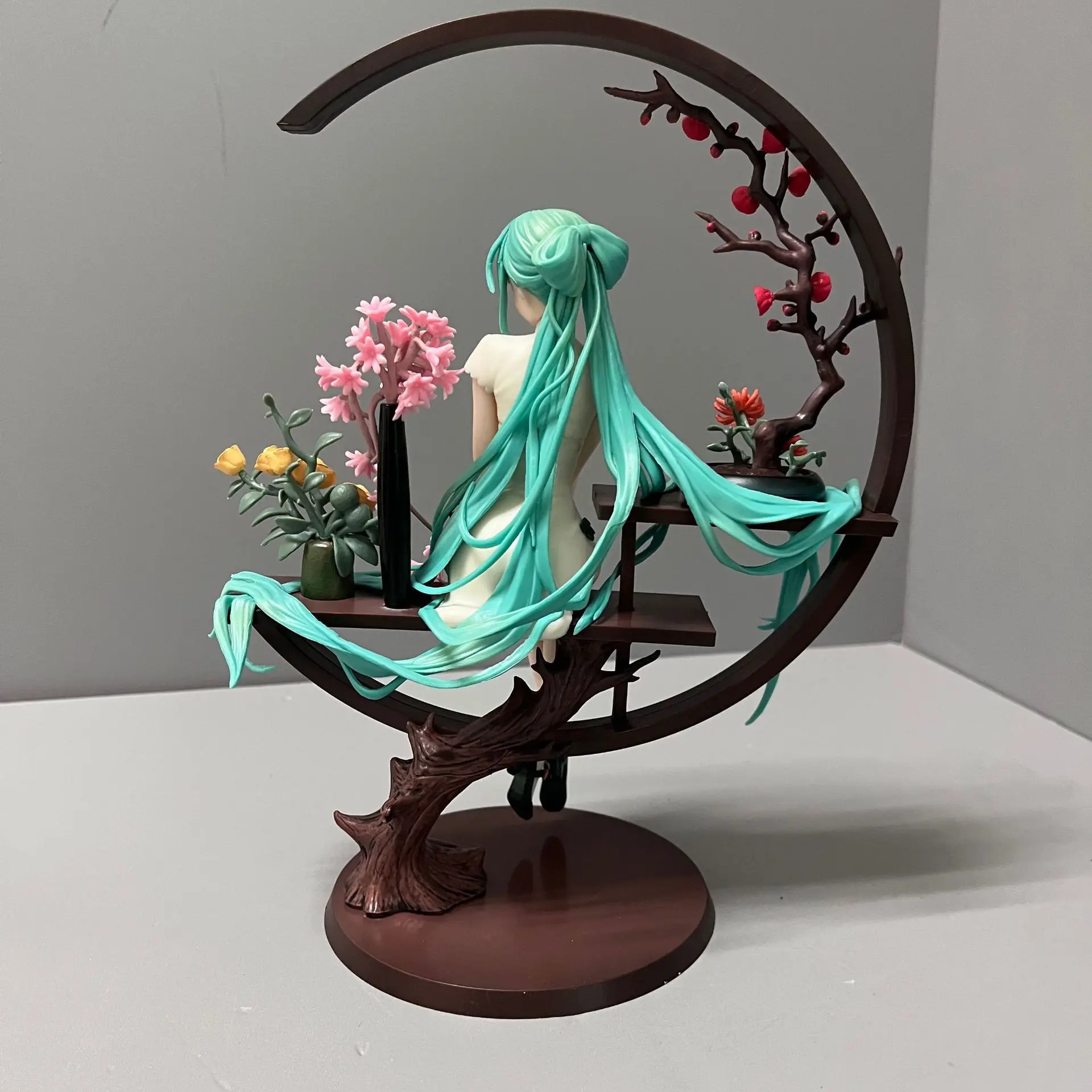 25cm Hatsune Miku In Cheongsam 1/7 Beautiful Girl Figure Model Statue Boys Collection Desktop Decoration Ornament Toys Gifts - Image 4