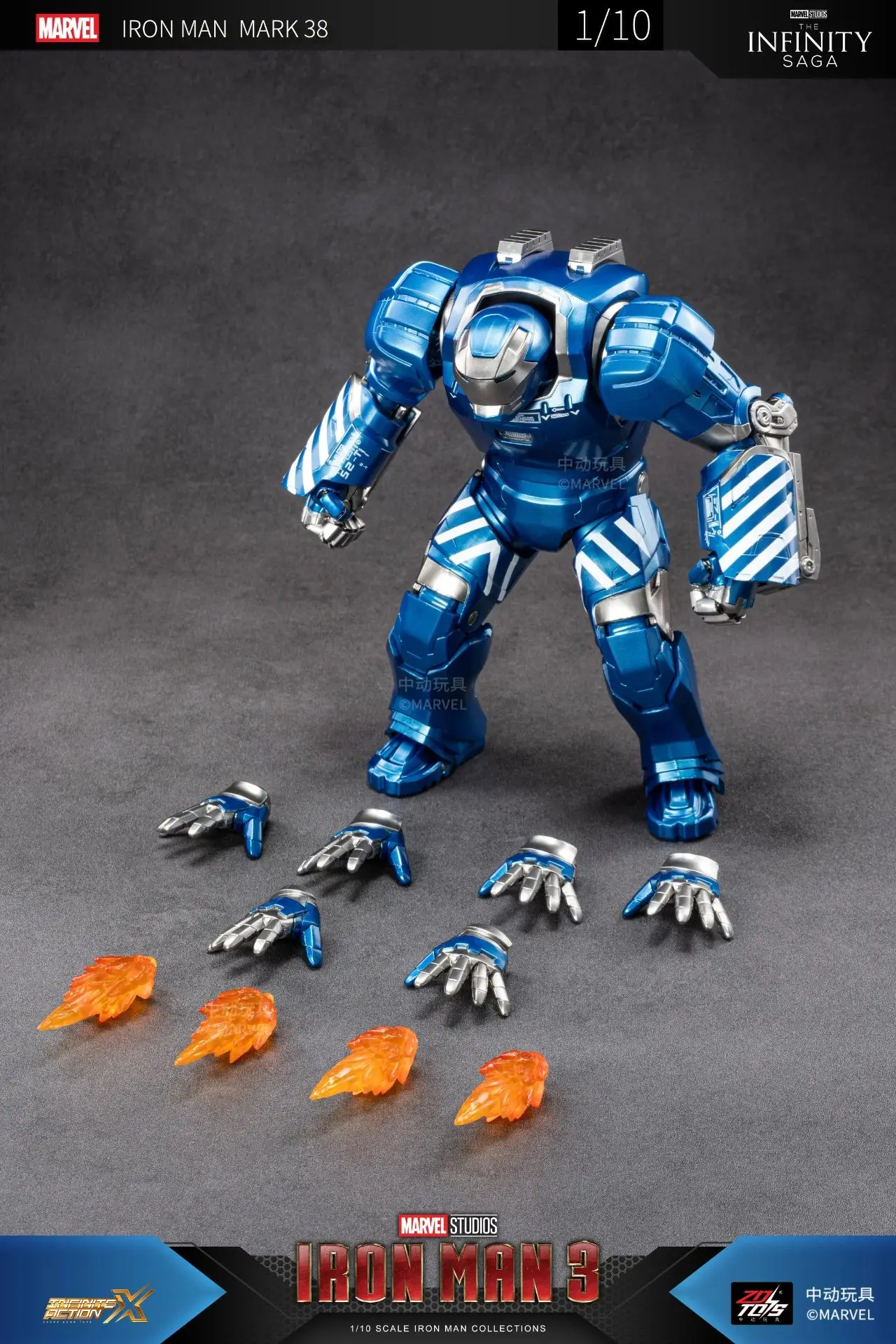 ZD Toys Marvel Avengers Iron Man MK38 Igor MK37 Hammerhead MK12 Kingarts MK40 Shotgun Action Figure Collections Gift - Image 6