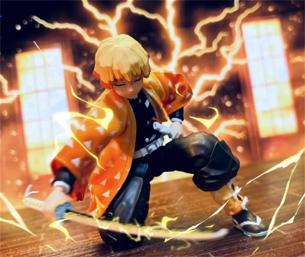 Demon SHF 1/12 Scale Male Warrior Soldier Zenitsu Japanese Anime Clothing Accessory Cloak Fit 6inch Action Figure Model Toys