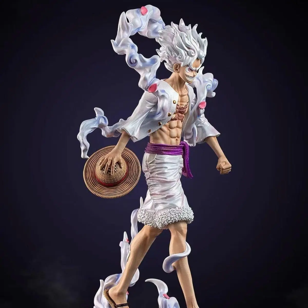 23cm One Piece Anime Zook Nica Monkey Luffy Gear 5 Action Figure PVC Statue Model Toy Gift Desktop Ornament - Image 3