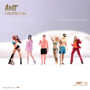 Miniatures Painted 1/64 Sexy Swimsuit Couple Fashionable Woman Props Figures Model Garage Scene Creative Dolls Car Toy