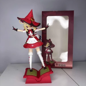 Genshin Impact Little Witch Curly Spark Knight Hand Operated Cartoon Anime Game Model Xifeng Knight Group Decoration Batch