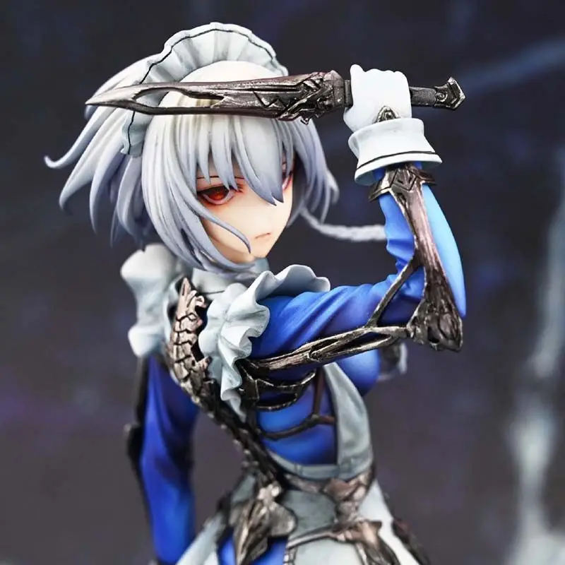 Touhou Project game character Izayoi Sakuya figure, short-haired, throwing knife maid anime GK model decoration - Image 4