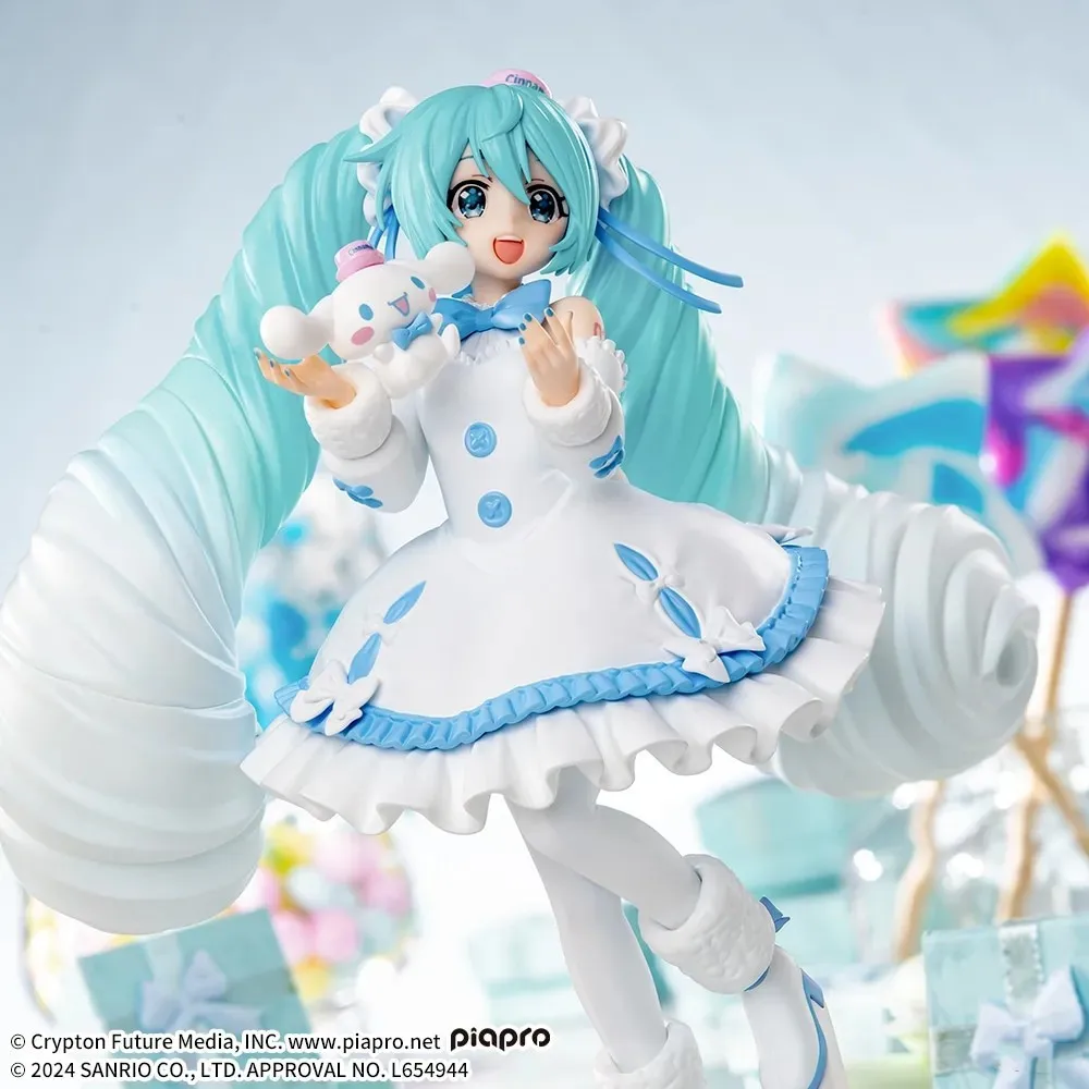 Original SEGA Hatsune Miku Cinnamoroll Anime Figure Noddle Stopper Toy Action Figure Anime Figure PVC Model Collection Doll Gift - Image 3