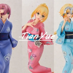 Anime Fate Grand Order Saber and Joan of Arc and Mash Kyrielight kimono version Action Figure Model Toy 21cm
