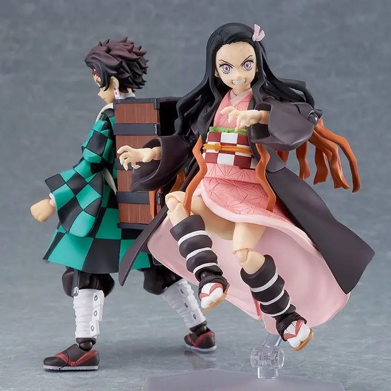 Figma Anime Figure Demon Slayer: Kimetsu No Yaiba Tanjiro Kamado 498 Nezuko Kamado 508 Car And Desktop Decoration Toy Gift