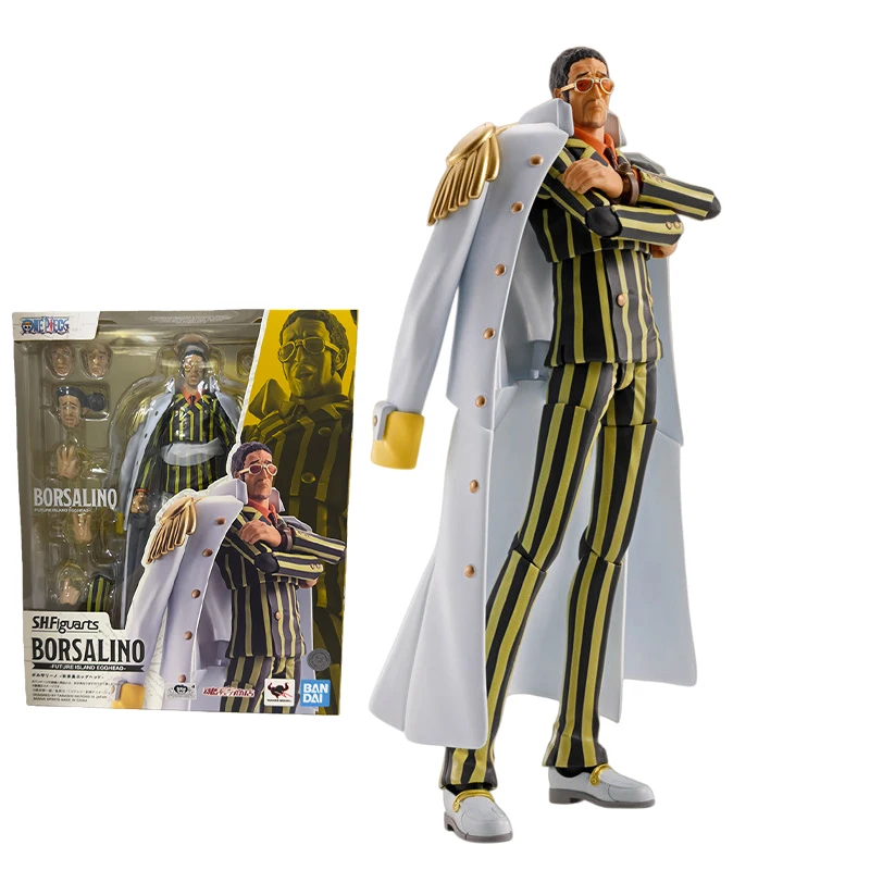 Bandai Shf Borsalino Action Figures One Piece Anime Toys Dracule Mihawk Action Model Doll Original Box in Stock - Image 8