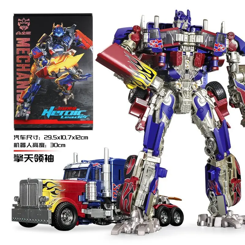 30CM Transformation Optimus Prime Bumblebee Megatron Black Gold Robot Toy Alloy Star Commander Truck Car Toy Action Figure Gift - Image 12
