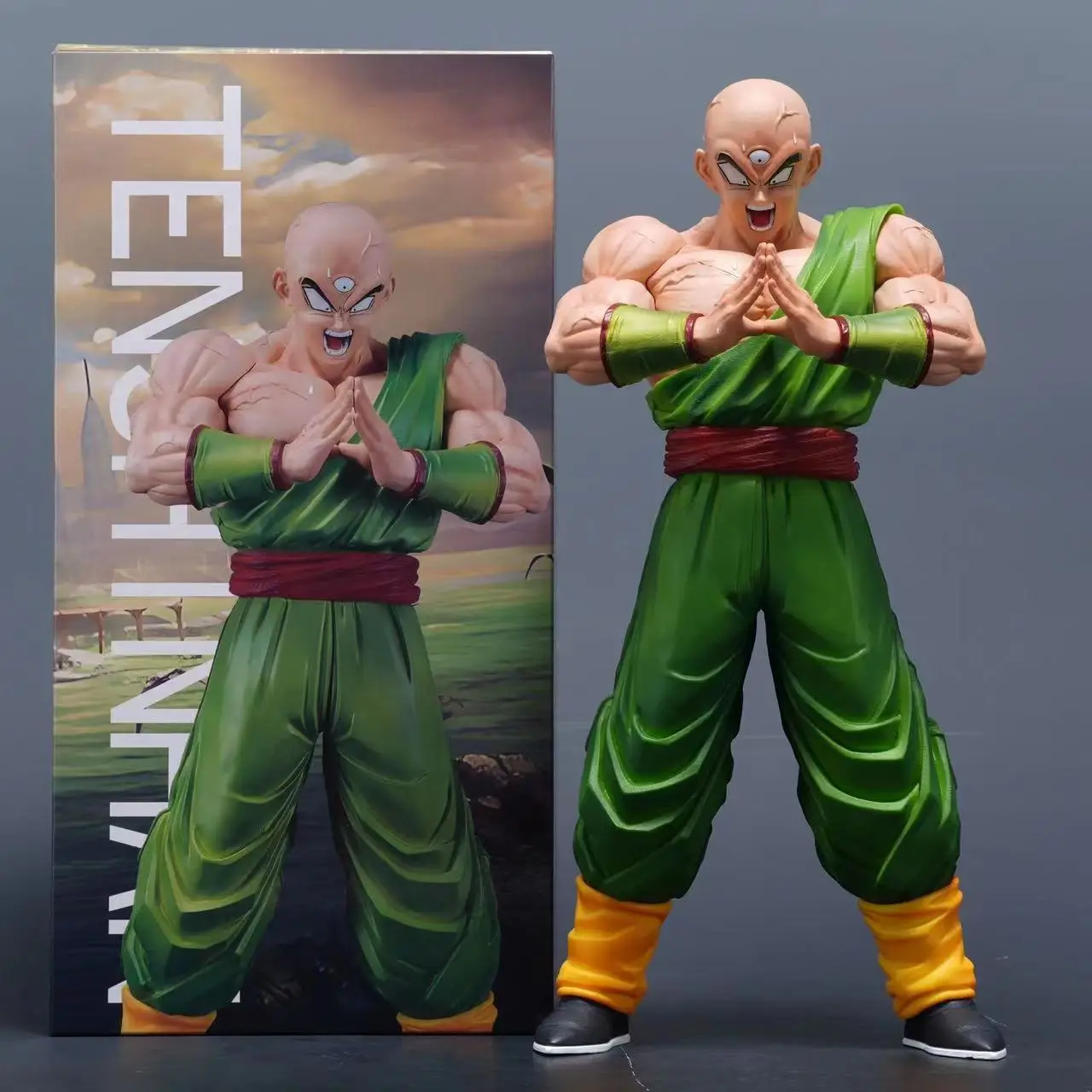 Anime Dragon Ball Z Tien Shinhan Figure Tien Shinhan Kikoho Action Figures 32cm/12.6inch Gk Statue Collection Model Toys Gifts