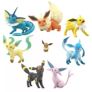 Eeveelution Eevee Vaporeon Jolteon Flareon Espeon Umbreon Leafeon Sylveon Glaceon Cute Action Figure Model Toys