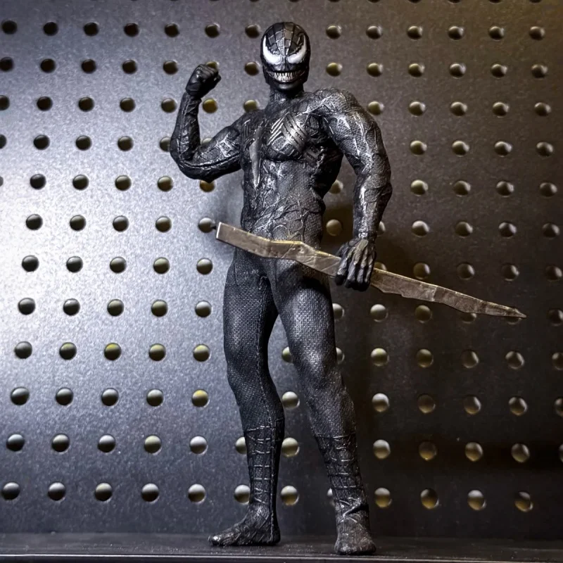 In Stock Venom Spider-Man Symbiotic Variant 1/12 Scale 6in Sawtooth Action Figure Anime Model Trendy Toys Desktop Doll