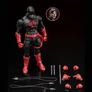 Mafex Daredevil Action Figure 223 SHF KO Version PVC Statue Comic Collection Spiderman Themed Gift Toy for Ages 15+