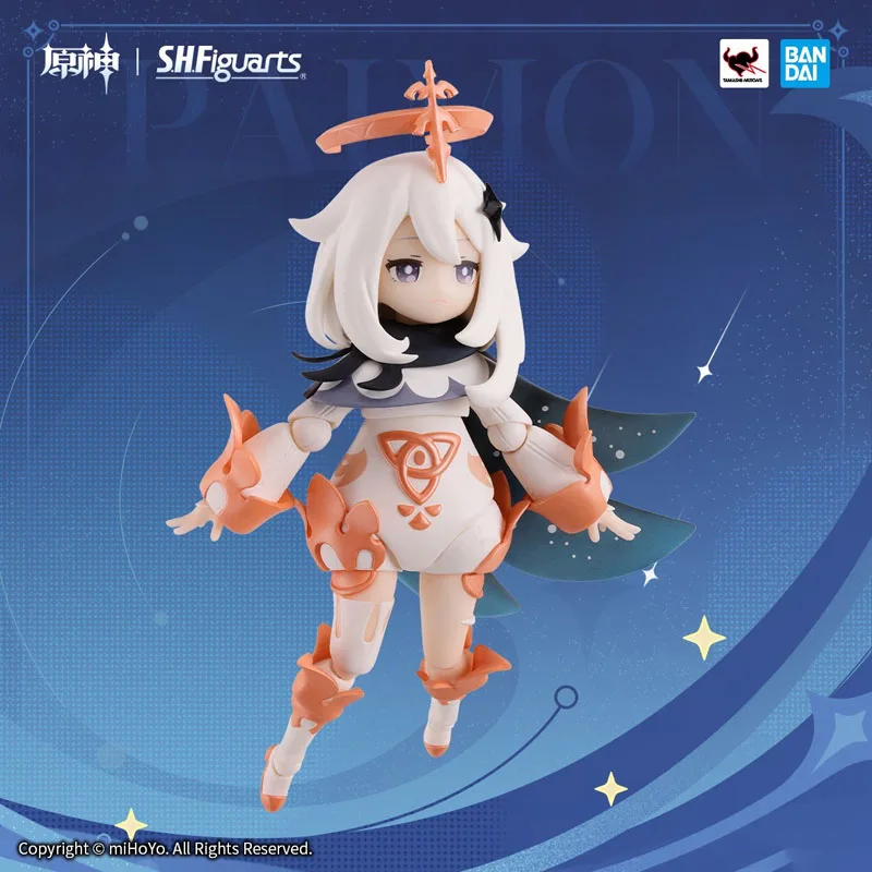 Low price In Stock BANDAI Original S.H.Figuarts GENSHIN IMPACT PAIMON SHF Action Figure Model Gift for Kids Foam Box Packaging - Image 5