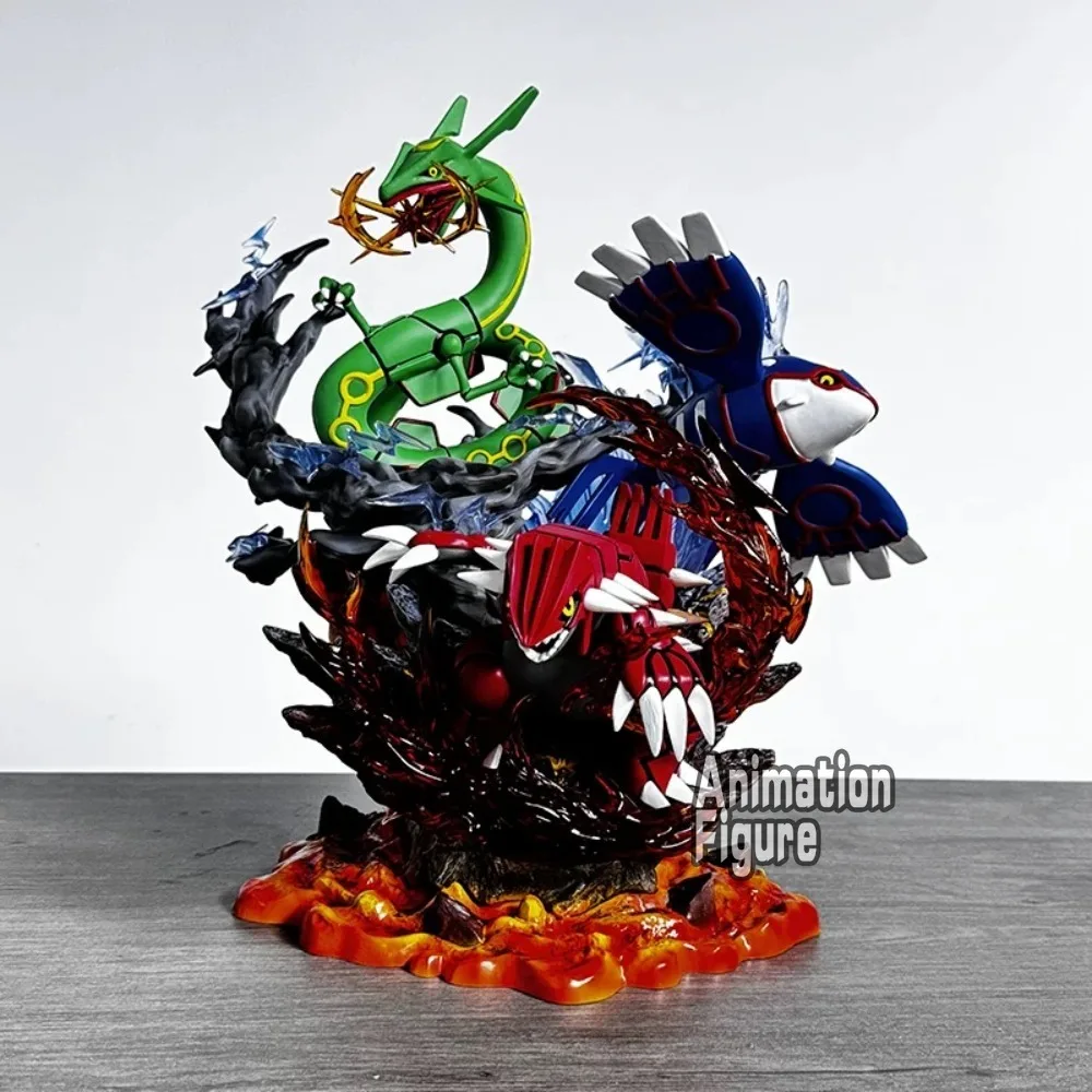 35cm/13.78in Anime Pokemon Figure Groudon Kyogre Rayquaza Action Figures Pvc Collection Model Toys for Childre Gifts - Image 3