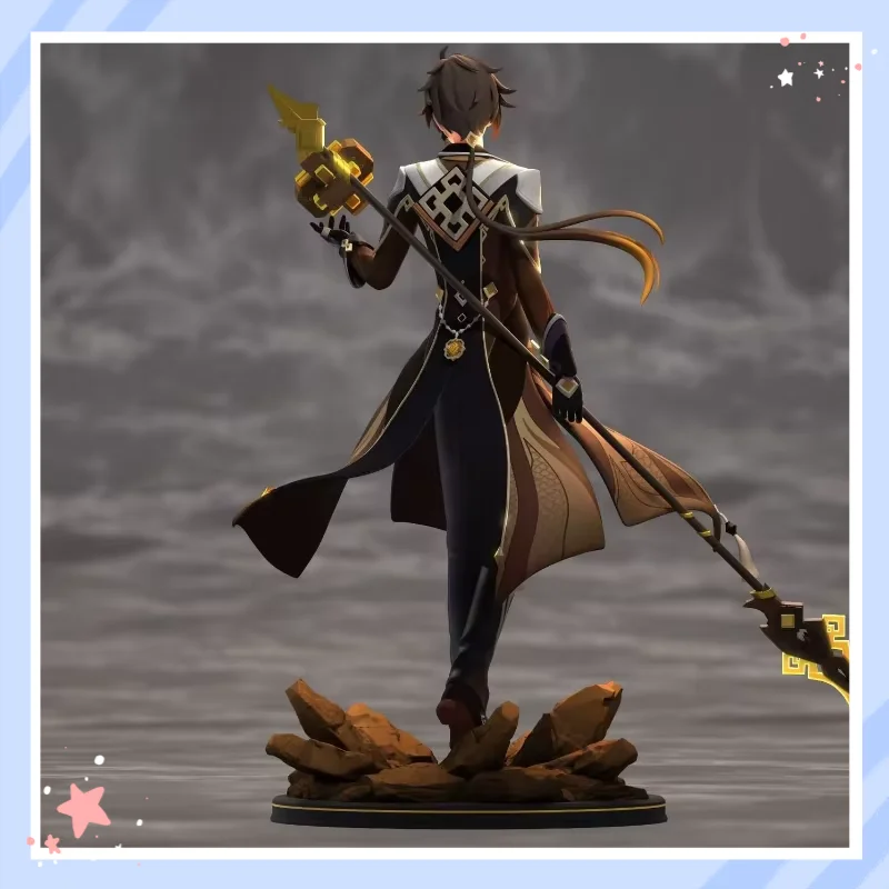 Genshin Impact Official Merchandise Figure Zhongli Ganyu Anime Model Toy Car Desktop Decoration Birthday Gift for Boys